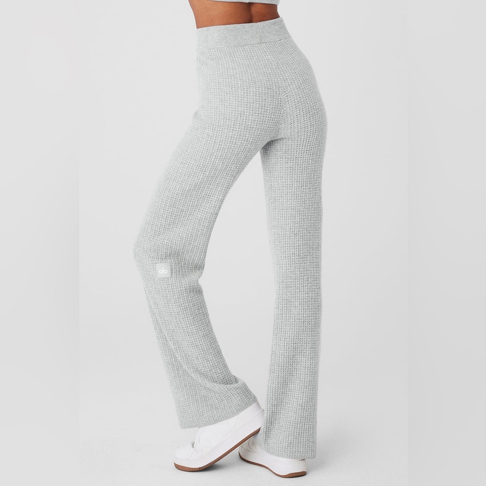 ALO Cashmere High Waist Plush Waffle Pant